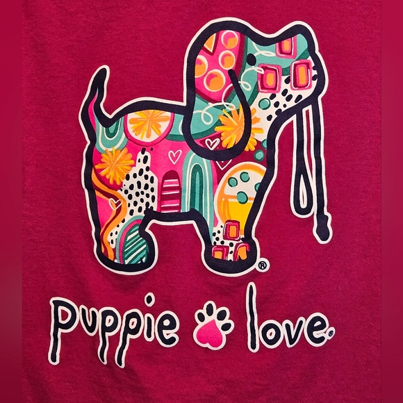 Puppie Love Abstract Short Sleeve T Shirt - Picture 4 of 5